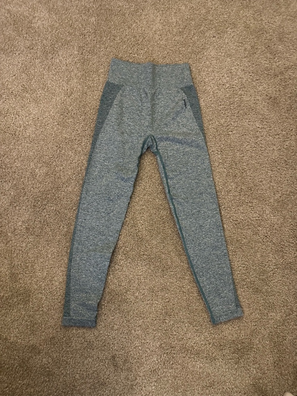 Gymshark Heathered Teal-Grey High Waist Leggings
